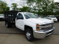 Summit White - Silverado 3500HD WT Regular Cab Stake Truck Photo No. 4