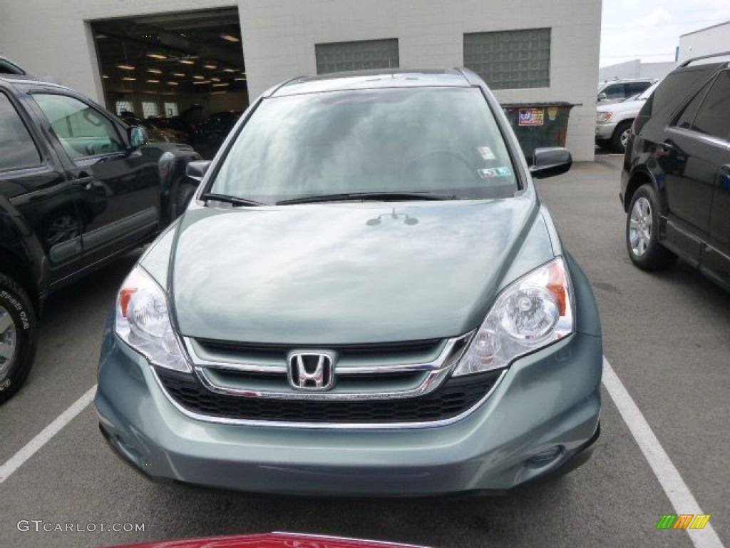 2011 CR-V EX 4WD - Opal Sage Metallic / Ivory photo #2