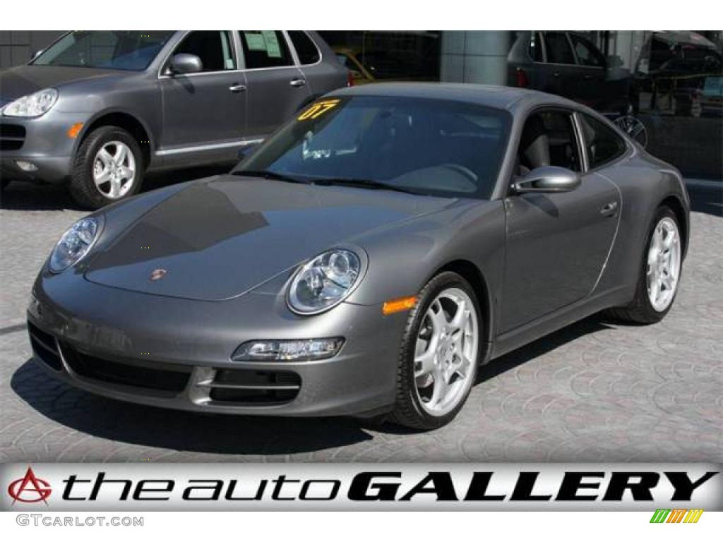 2007 911 Carrera Coupe - Slate Grey Metallic / Black photo #1
