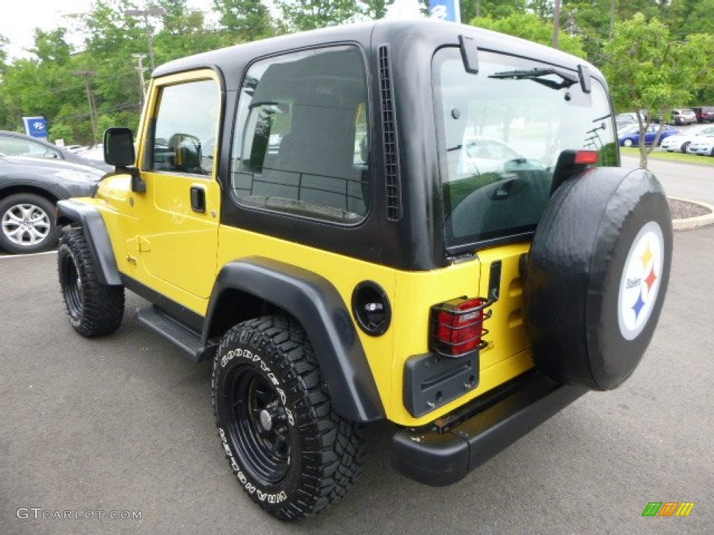 2004 Wrangler Rubicon 4x4 - Solar Yellow / Dark Slate Gray photo #4