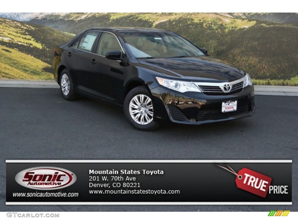 2014 Camry L - Attitude Black Metallic / Ivory photo #1