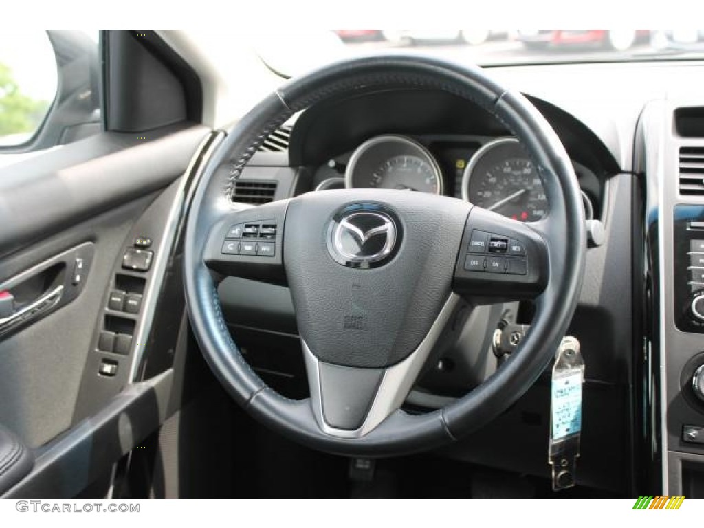 2013 Mazda CX-9 Sport Black Steering Wheel Photo #93954525