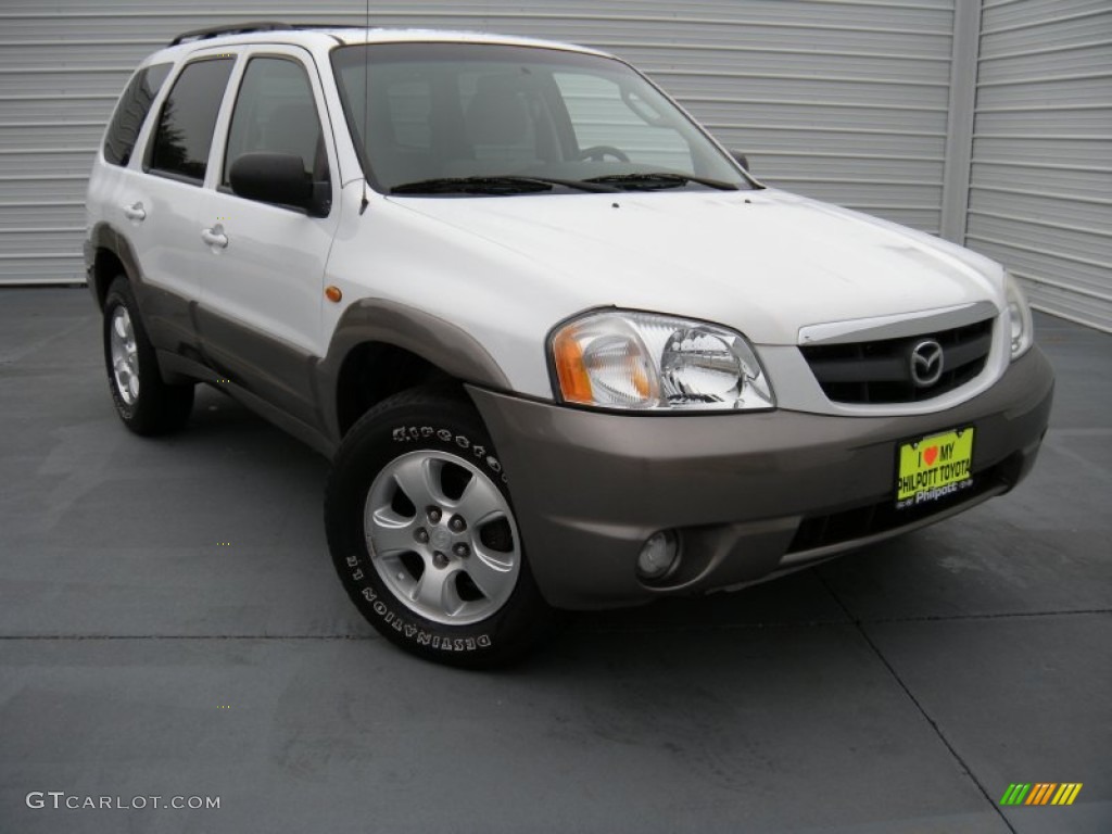 Classic White Mazda Tribute