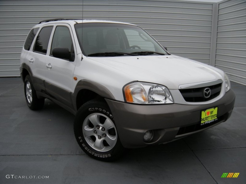 2003 Tribute LX-V6 - Classic White / Medium Pebble Beige photo #2