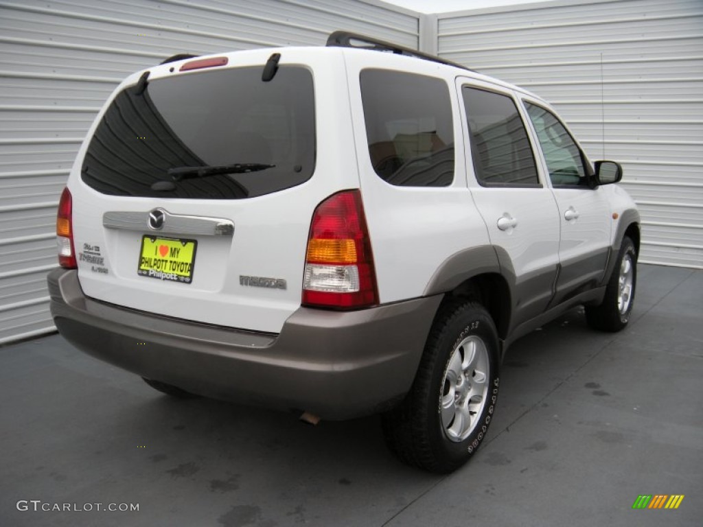 2003 Tribute LX-V6 - Classic White / Medium Pebble Beige photo #4