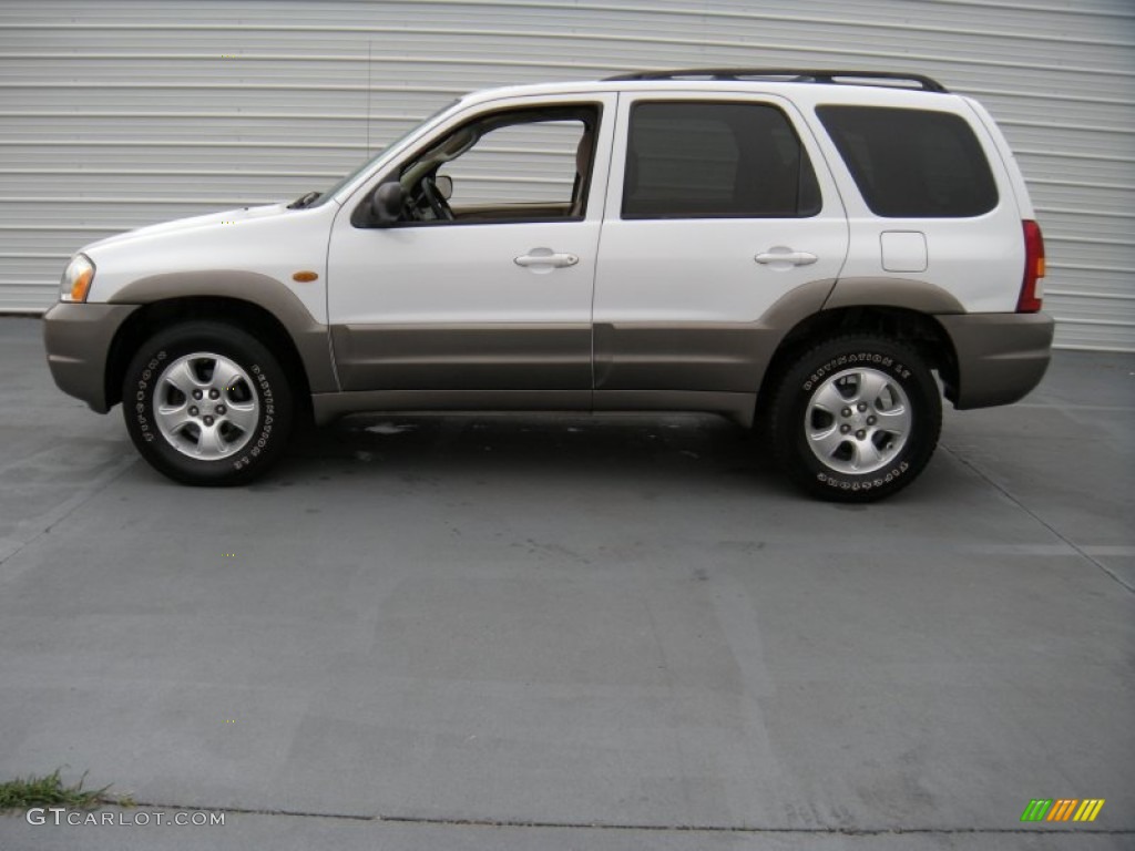 2003 Tribute LX-V6 - Classic White / Medium Pebble Beige photo #6