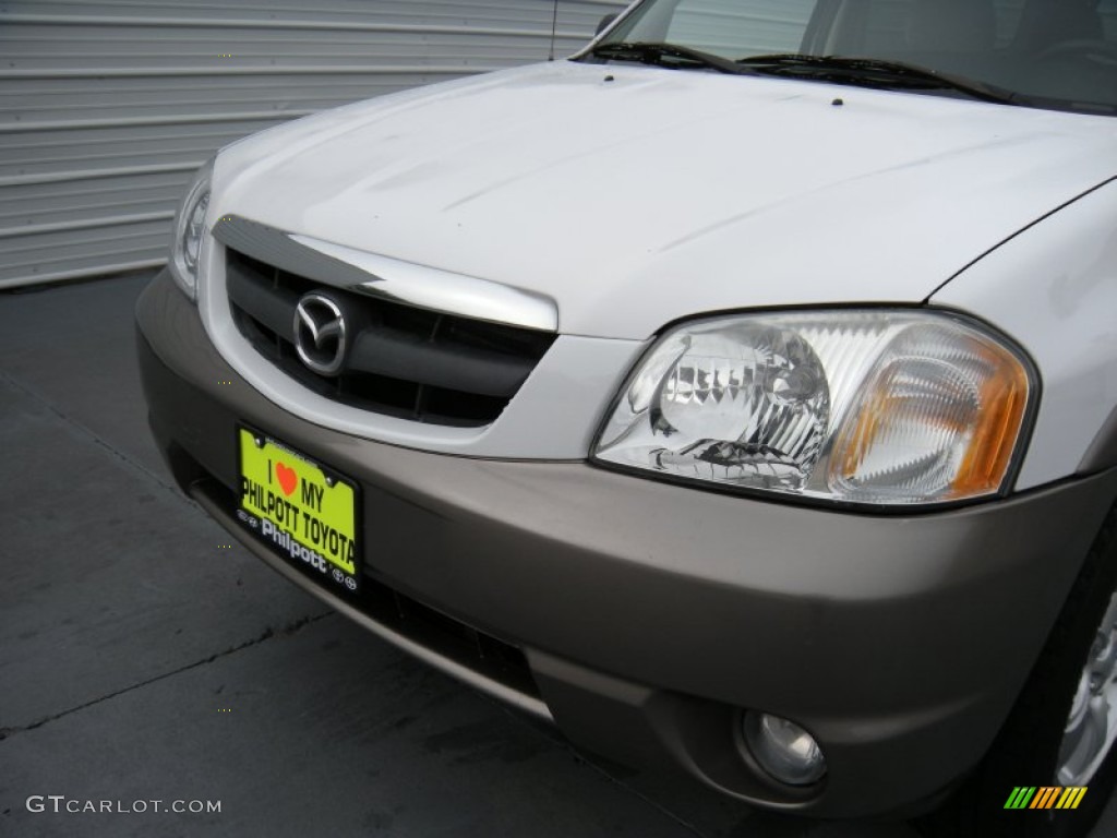 2003 Tribute LX-V6 - Classic White / Medium Pebble Beige photo #10