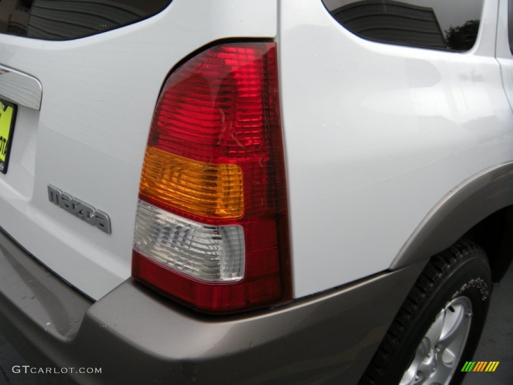 2003 Tribute LX-V6 - Classic White / Medium Pebble Beige photo #16