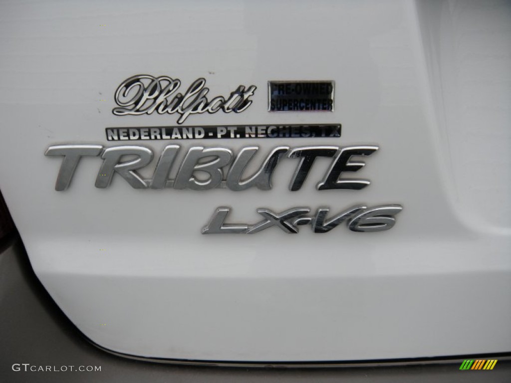2003 Tribute LX-V6 - Classic White / Medium Pebble Beige photo #18