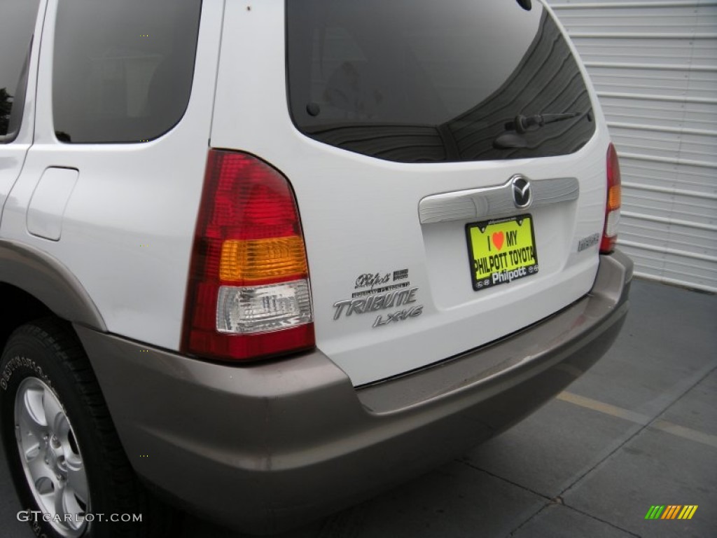 2003 Tribute LX-V6 - Classic White / Medium Pebble Beige photo #19