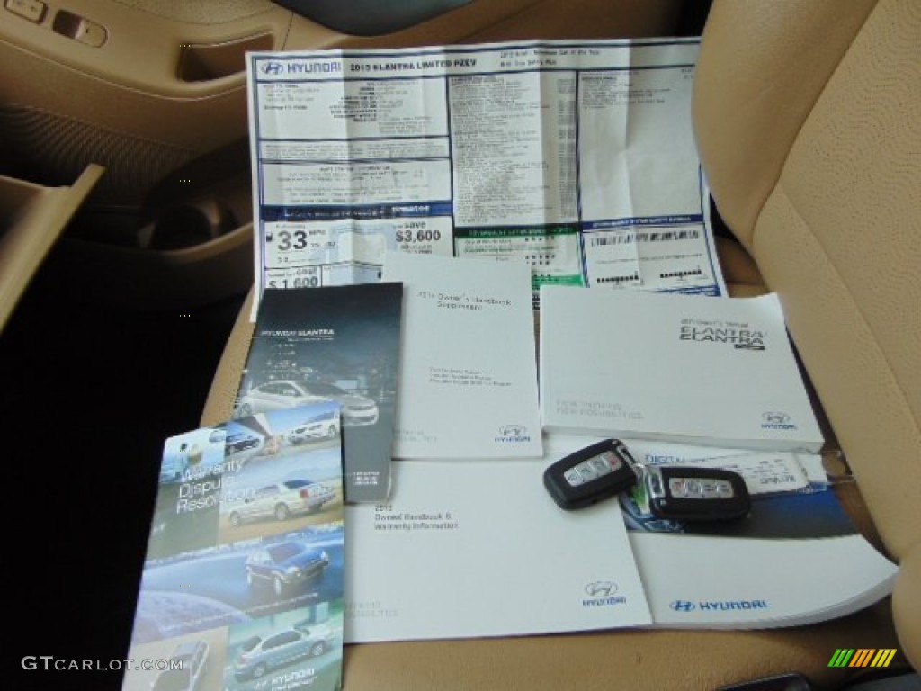 2013 Elantra Limited - Sparkling Ruby / Beige photo #23
