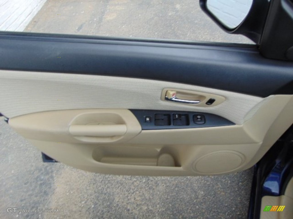 2009 MAZDA3 i Touring Sedan - Stormy Blue Mica / Beige photo #10