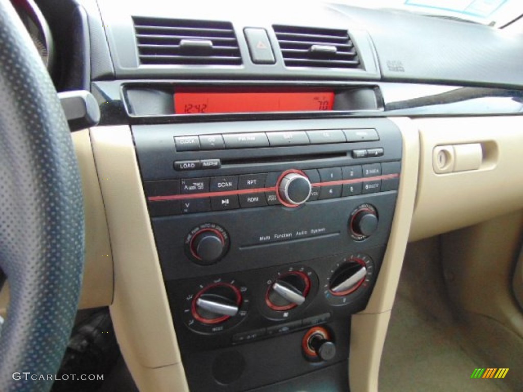 2009 MAZDA3 i Touring Sedan - Stormy Blue Mica / Beige photo #13