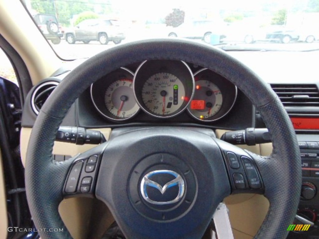2009 MAZDA3 i Touring Sedan - Stormy Blue Mica / Beige photo #15
