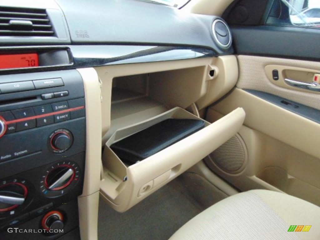 2009 MAZDA3 i Touring Sedan - Stormy Blue Mica / Beige photo #16