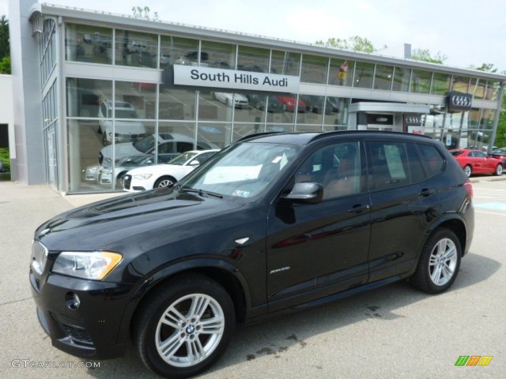 2012 X3 xDrive 28i - Black Sapphire Metallic / Chestnut photo #1