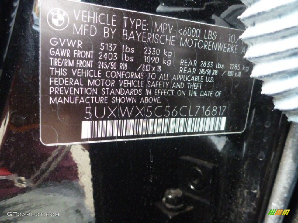 2012 X3 xDrive 28i - Black Sapphire Metallic / Chestnut photo #14