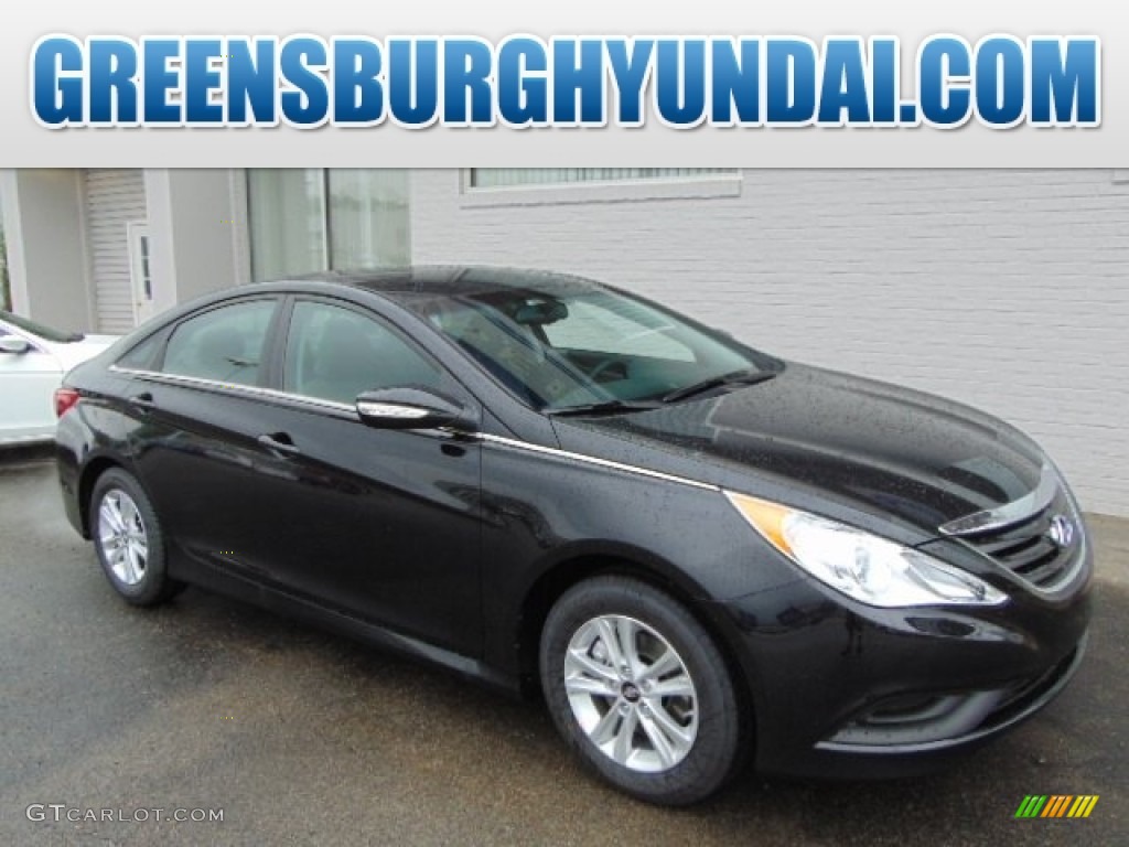 2014 Sonata GLS - Phantom Black Metallic / Gray photo #1
