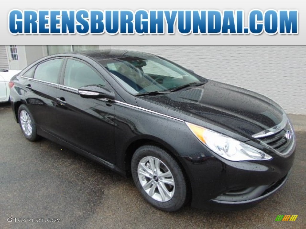 2014 Sonata GLS - Phantom Black Metallic / Gray photo #1
