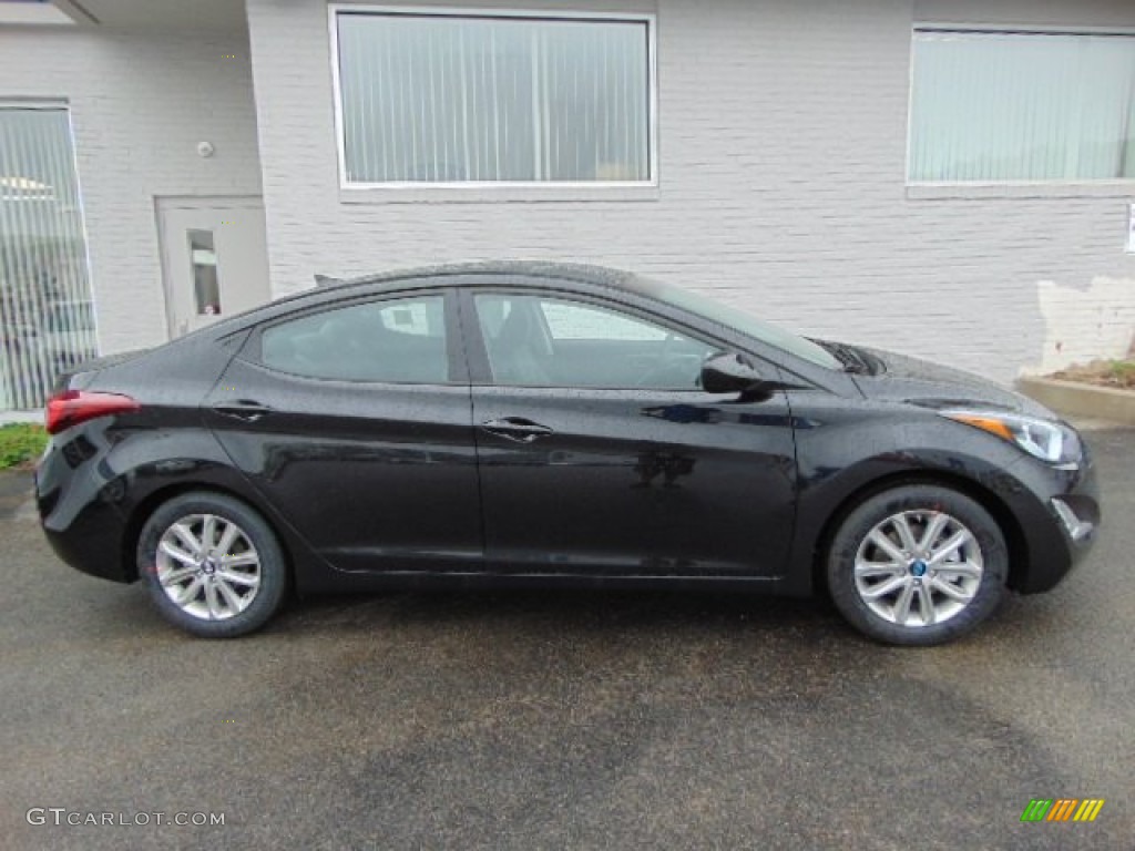 2014 Elantra SE Sedan - Black / Gray photo #2