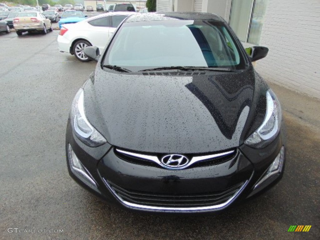 2014 Elantra SE Sedan - Black / Gray photo #3