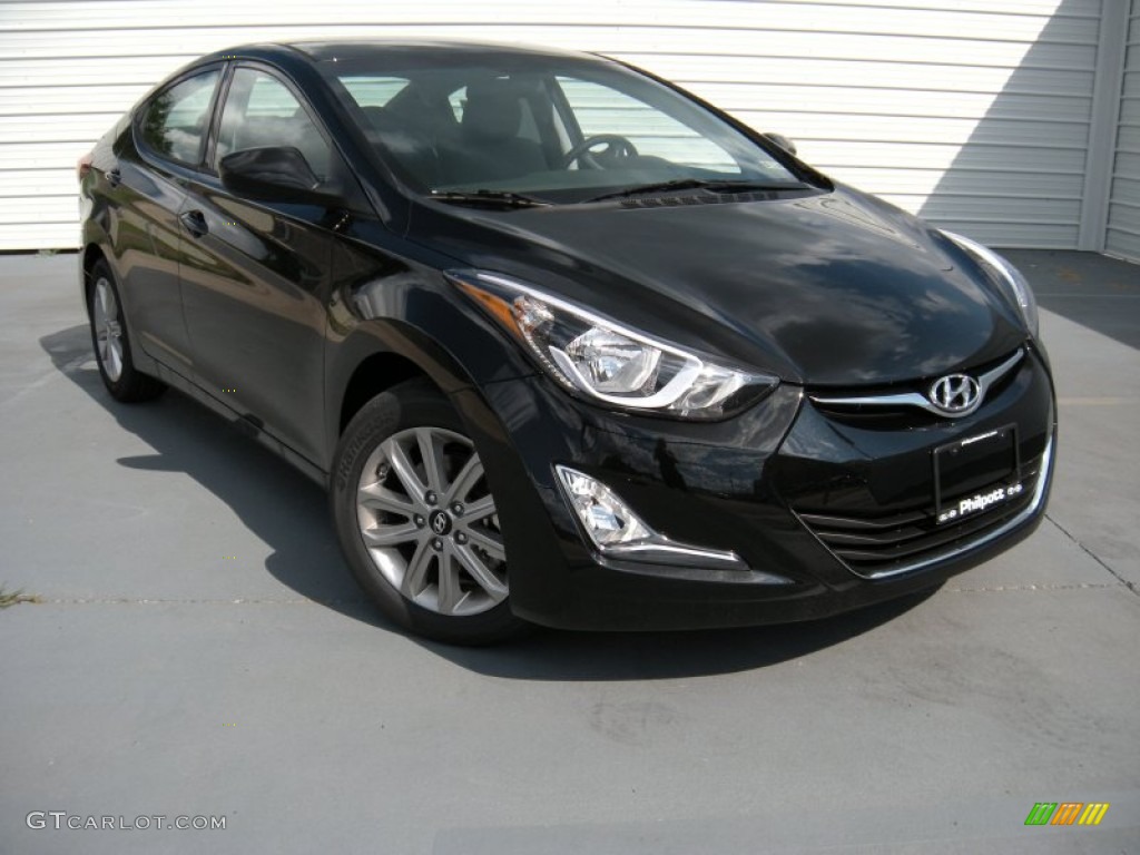 2014 Elantra SE Sedan - Black / Gray photo #1