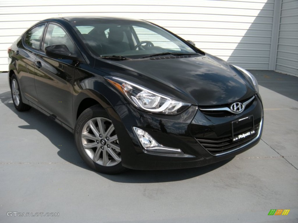 2014 Elantra SE Sedan - Black / Gray photo #2