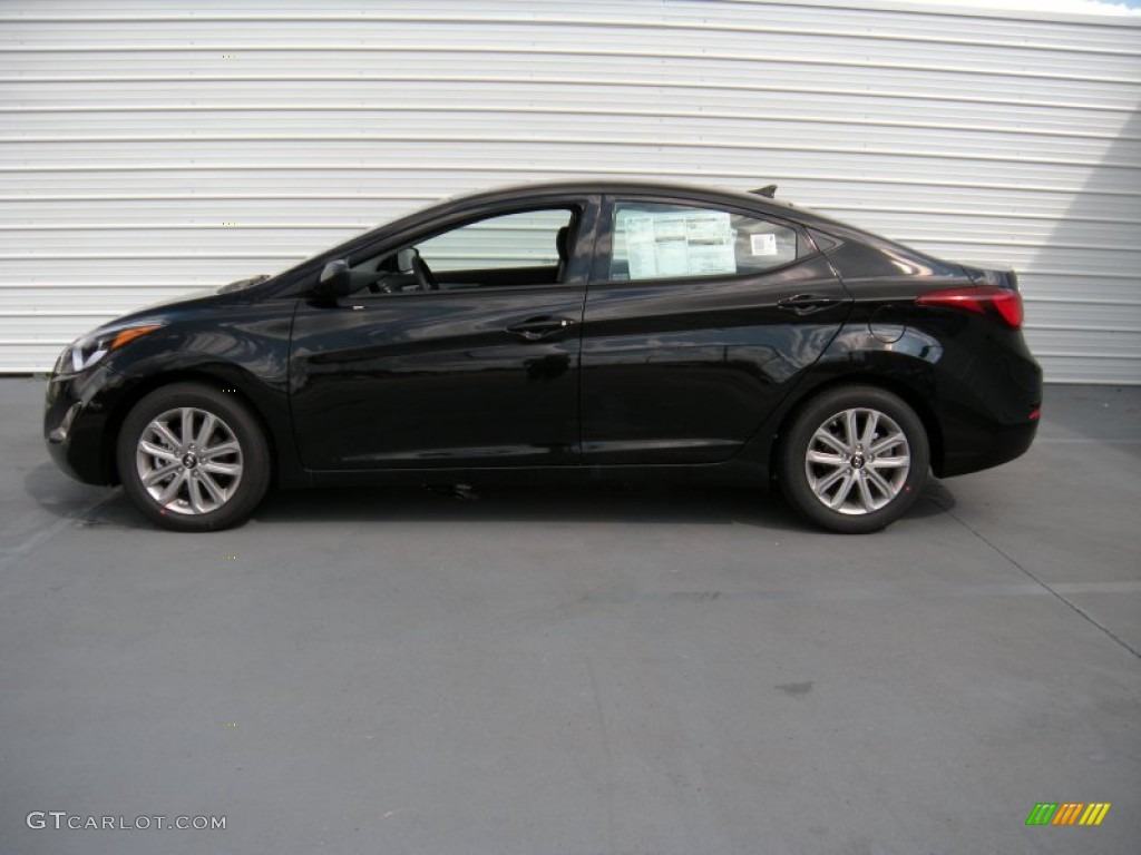 2014 Elantra SE Sedan - Black / Gray photo #6