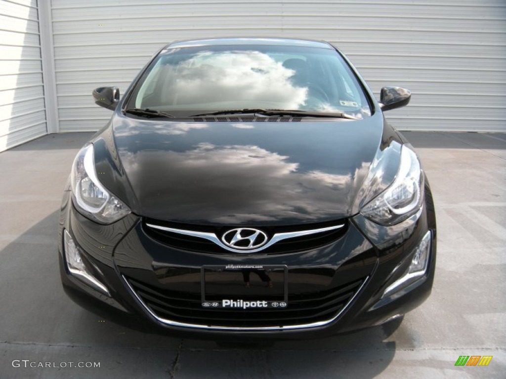 2014 Elantra SE Sedan - Black / Gray photo #8