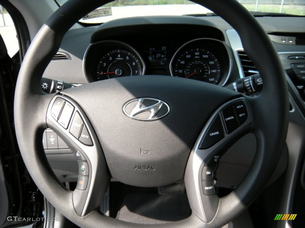2014 Elantra SE Sedan - Black / Gray photo #30