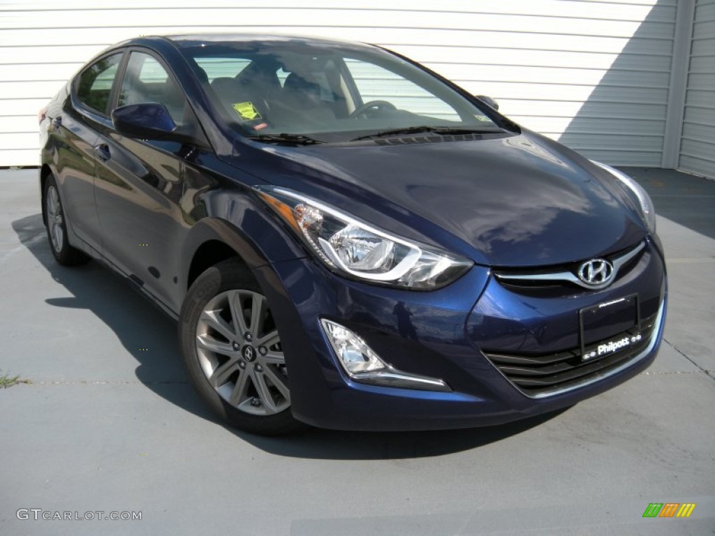2014 Elantra SE Sedan - Blue / Beige photo #2