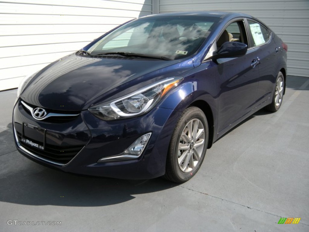 2014 Elantra SE Sedan - Blue / Beige photo #7