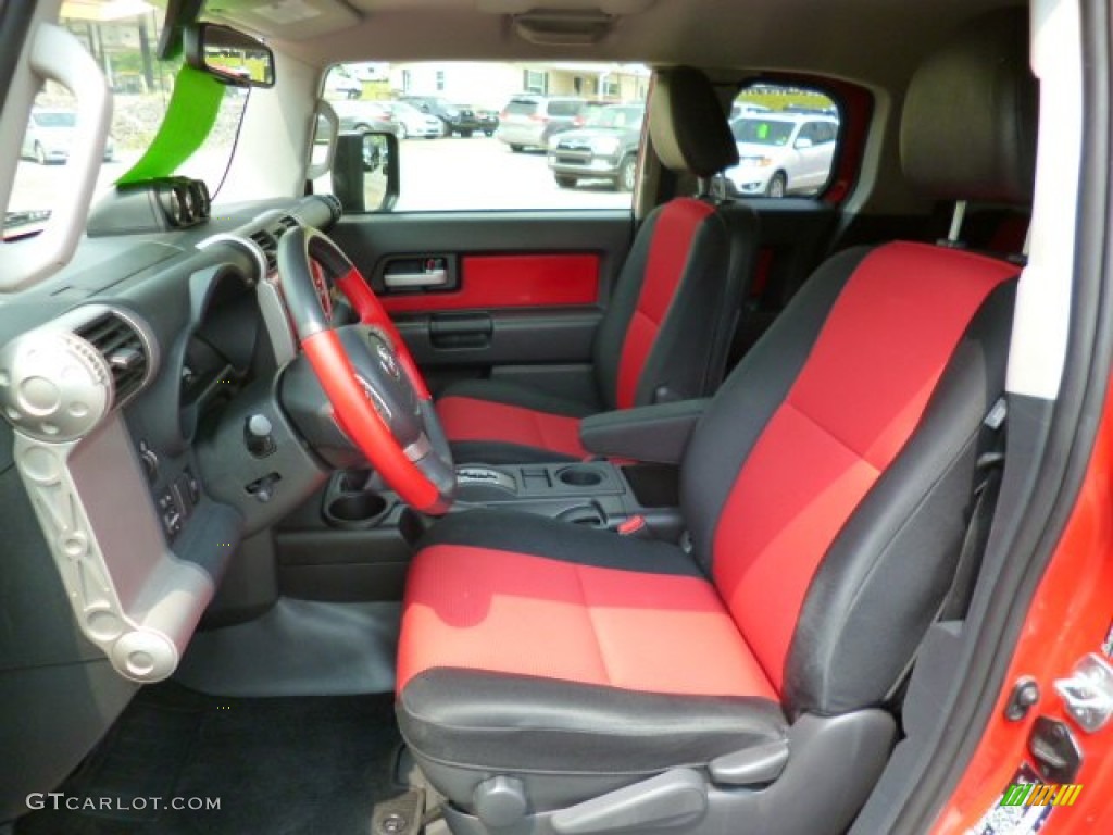 2012 FJ Cruiser 4WD - Radiant Red / Dark Charcoal/Red photo #10