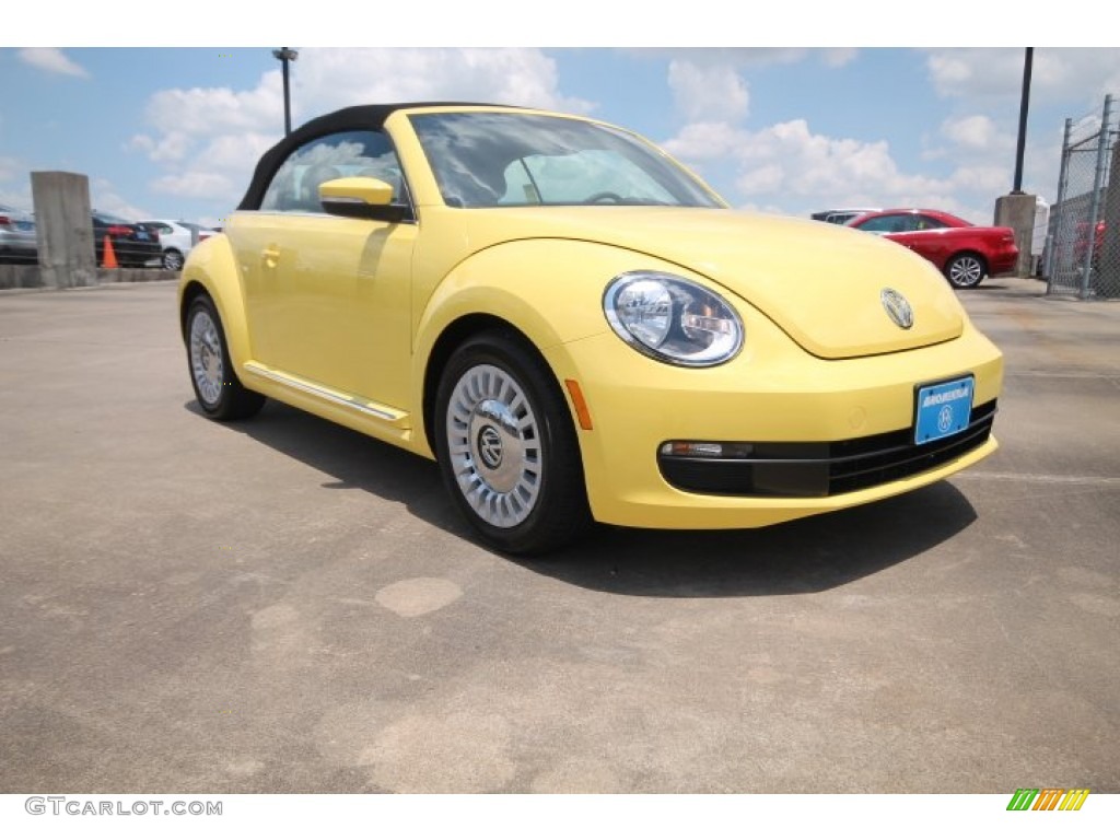 2014 Beetle 1.8T Convertible - Yellow Rush / Titan Black photo #1