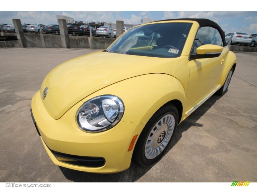 Yellow Rush 2014 Volkswagen Beetle 1.8T Convertible Exterior Photo #93969087