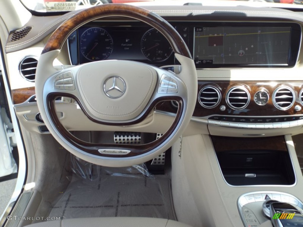 2015 S 550 Sedan - Diamond White Metallic / Silk Beige/Espresso Brown photo #9