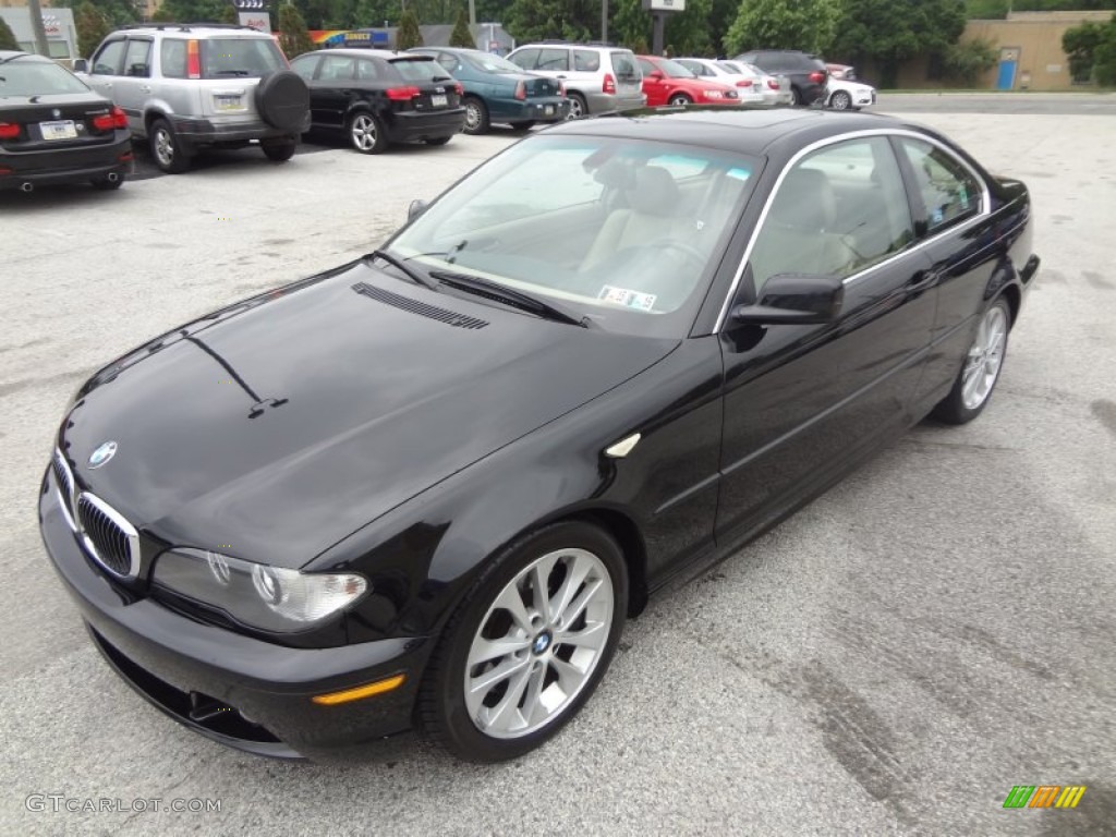 2006 3 Series 330i Coupe - Jet Black / Sand photo #7