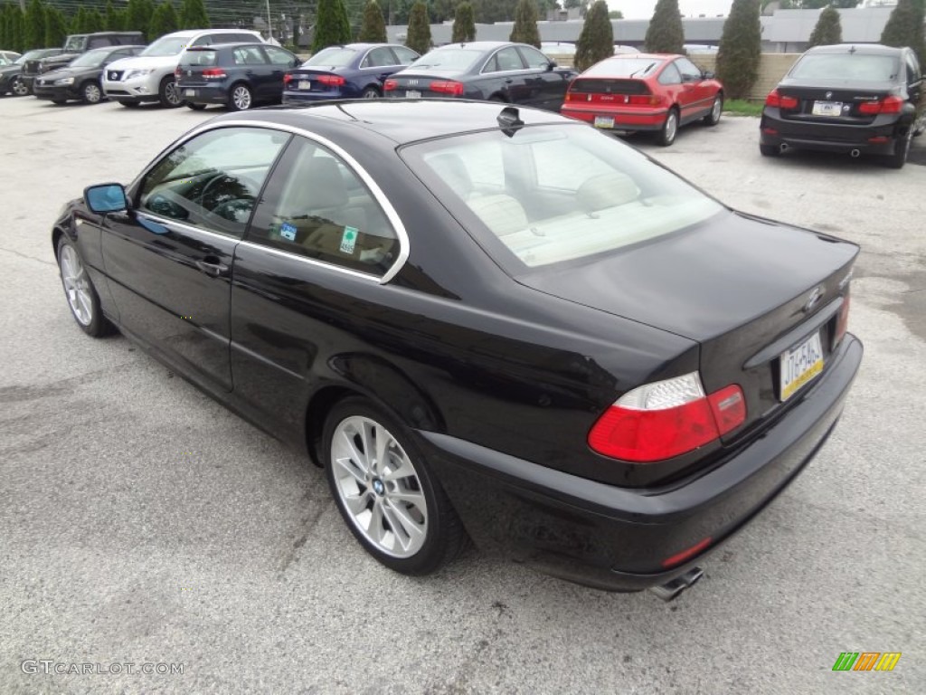 2006 3 Series 330i Coupe - Jet Black / Sand photo #9