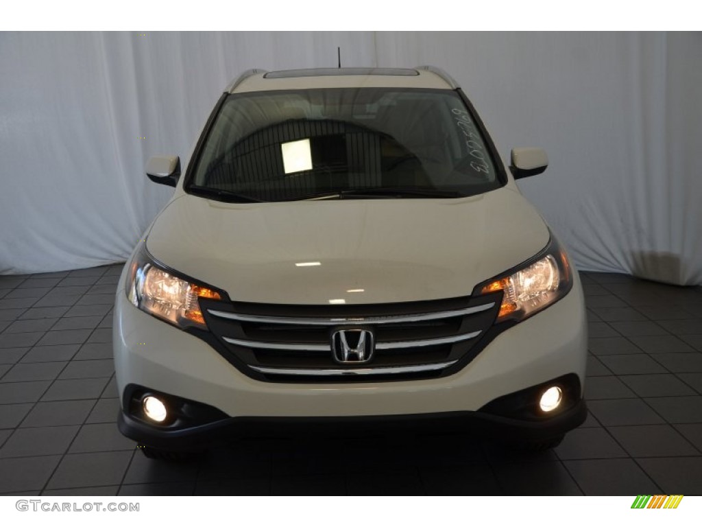 2014 CR-V EX-L - White Diamond Pearl / Beige photo #2