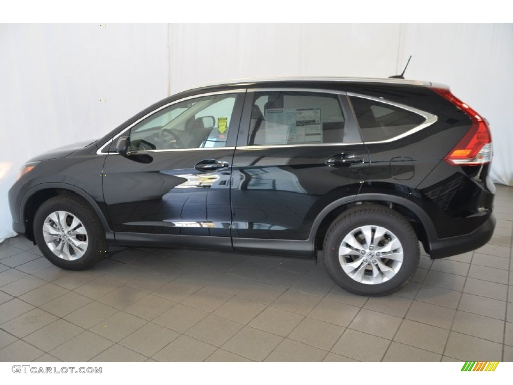 2014 CR-V EX-L - Crystal Black Pearl / Black photo #8