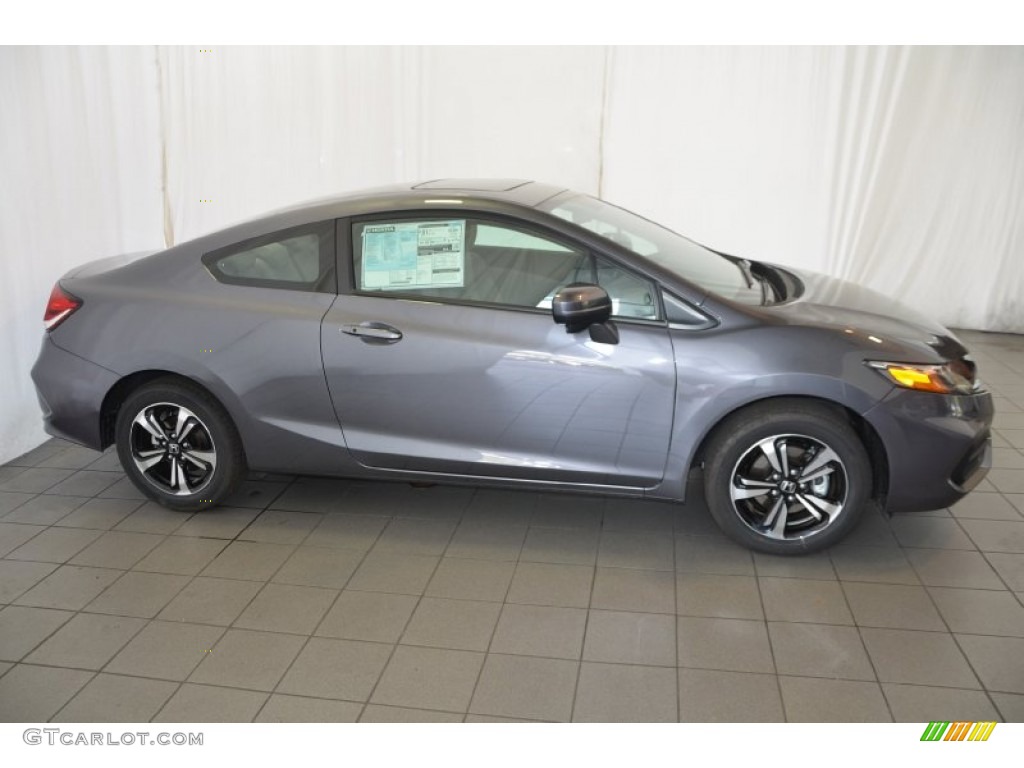 2014 Civic EX Sedan - Modern Steel Metallic / Gray photo #5