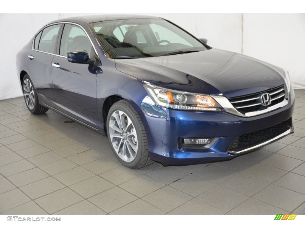 2014 Accord Sport Sedan - Obsidian Blue Pearl / Black photo #1