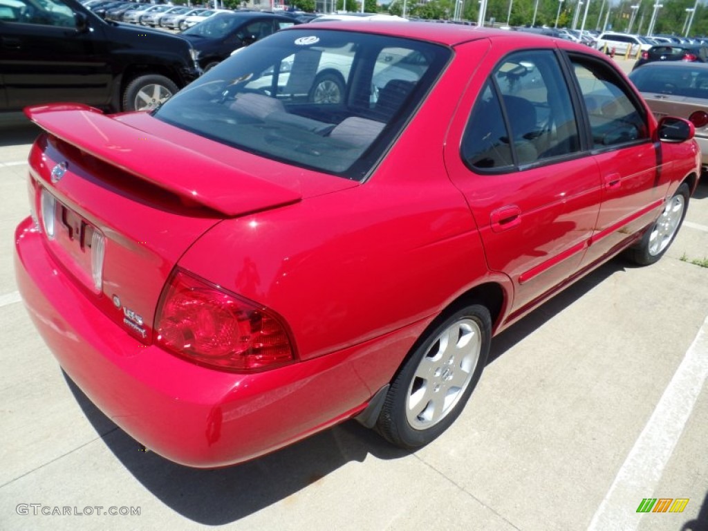 2006 Sentra 1.8 S - Code Red / Charcoal photo #2