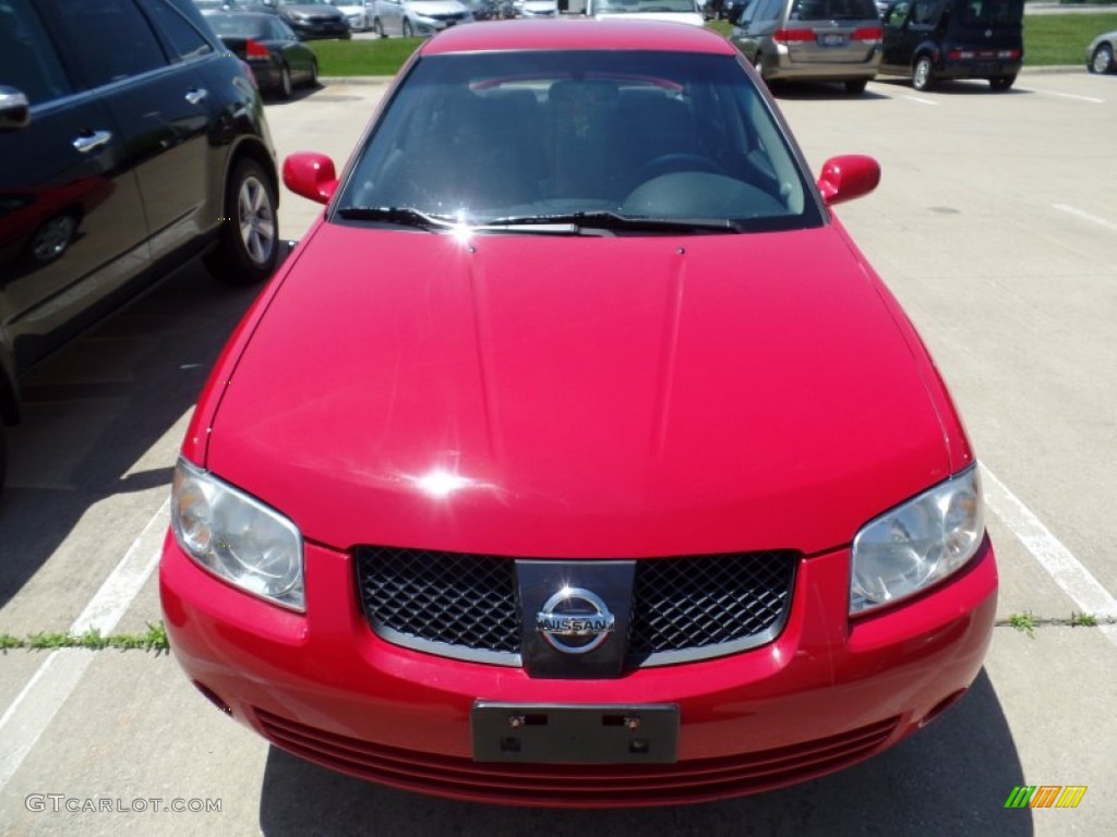 2006 Sentra 1.8 S - Code Red / Charcoal photo #3