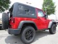 2014 Flame Red Jeep Wrangler Willys Wheeler 4x4  photo #3