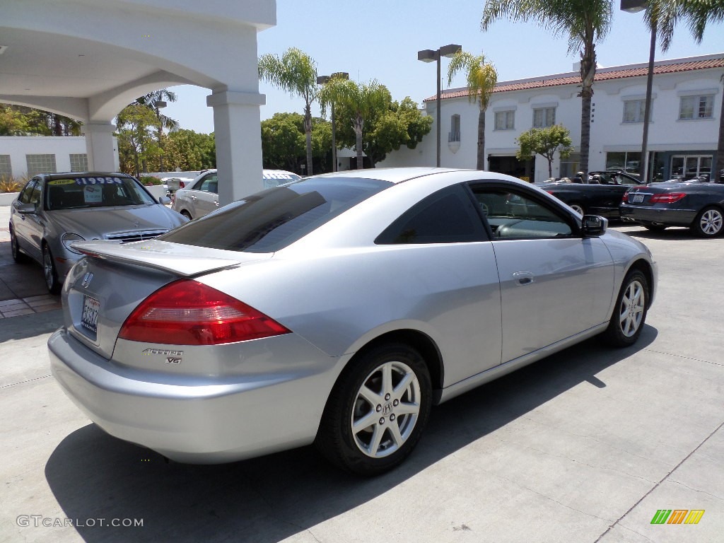 2003 Accord EX V6 Coupe - Satin Silver Metallic / Black photo #2