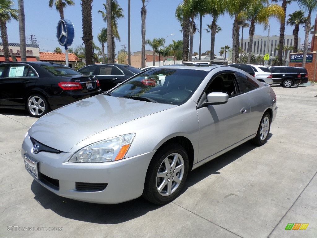 2003 Accord EX V6 Coupe - Satin Silver Metallic / Black photo #5
