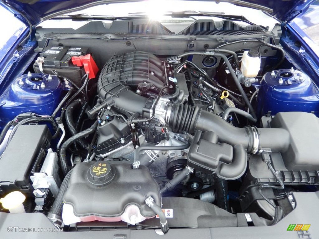2014 Mustang V6 Premium Coupe - Deep Impact Blue / Medium Stone photo #11