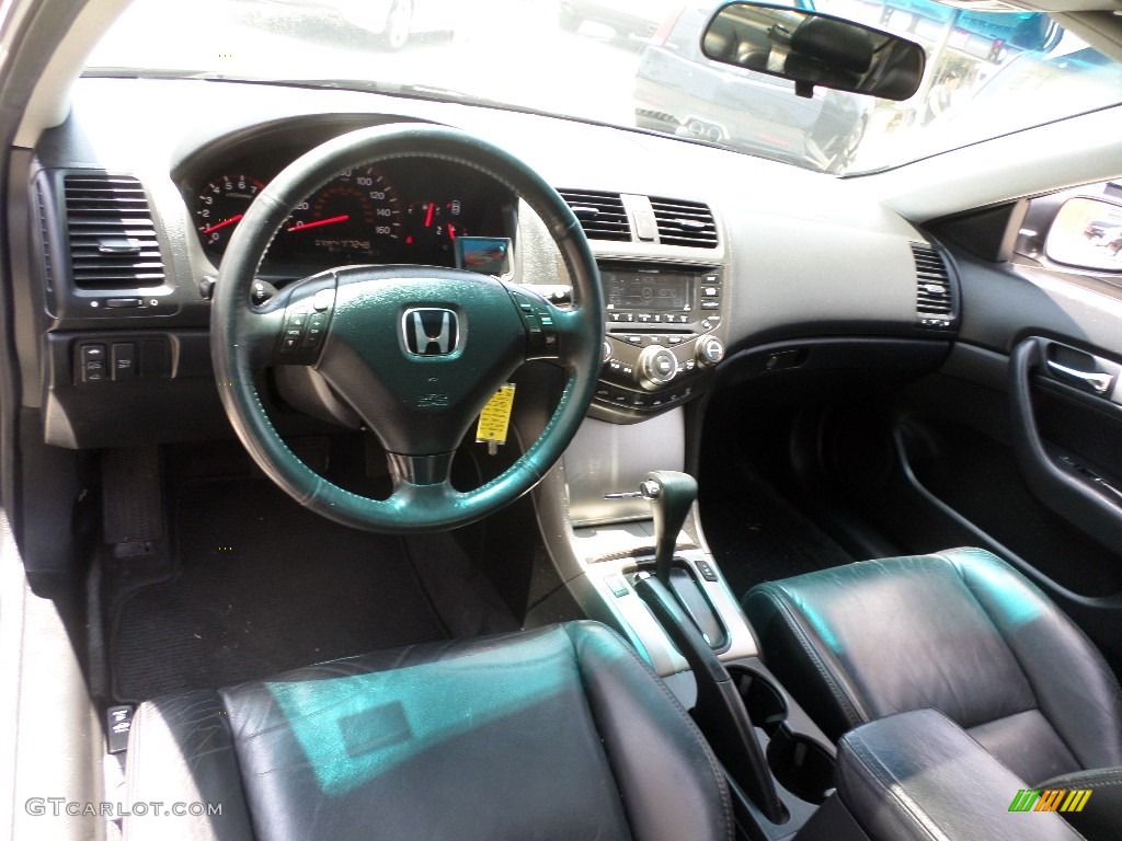 2003 Accord EX V6 Coupe - Satin Silver Metallic / Black photo #18