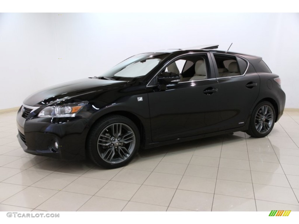 Obsidian Black 2012 Lexus CT 200h Hybrid Premium Exterior Photo #93990211